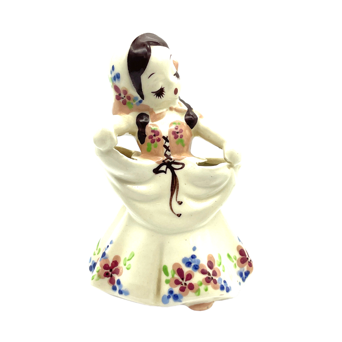 Delee Art - Nina - Brown Hair - Hand Decorated - Vintage - 7"