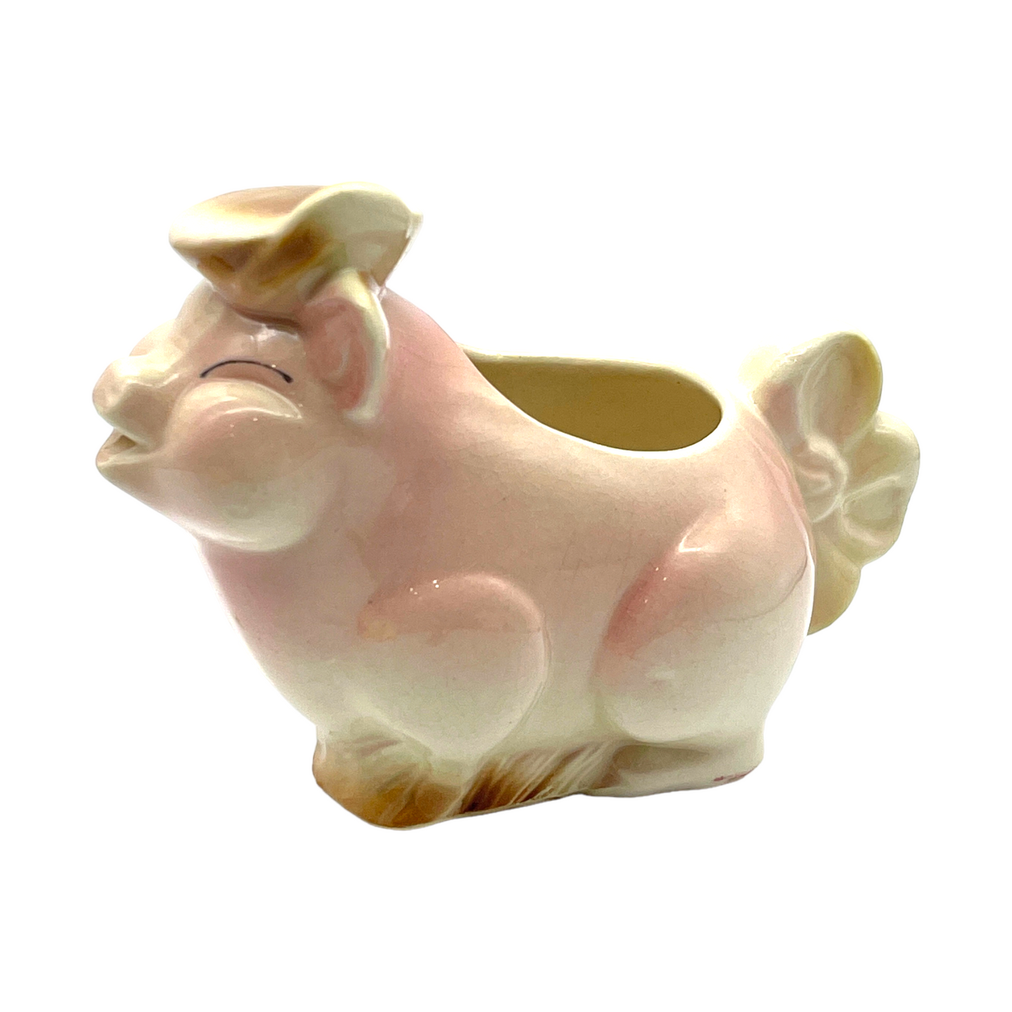 Royal Copley - Pig With Hat Planter - Vintage - 4.5"