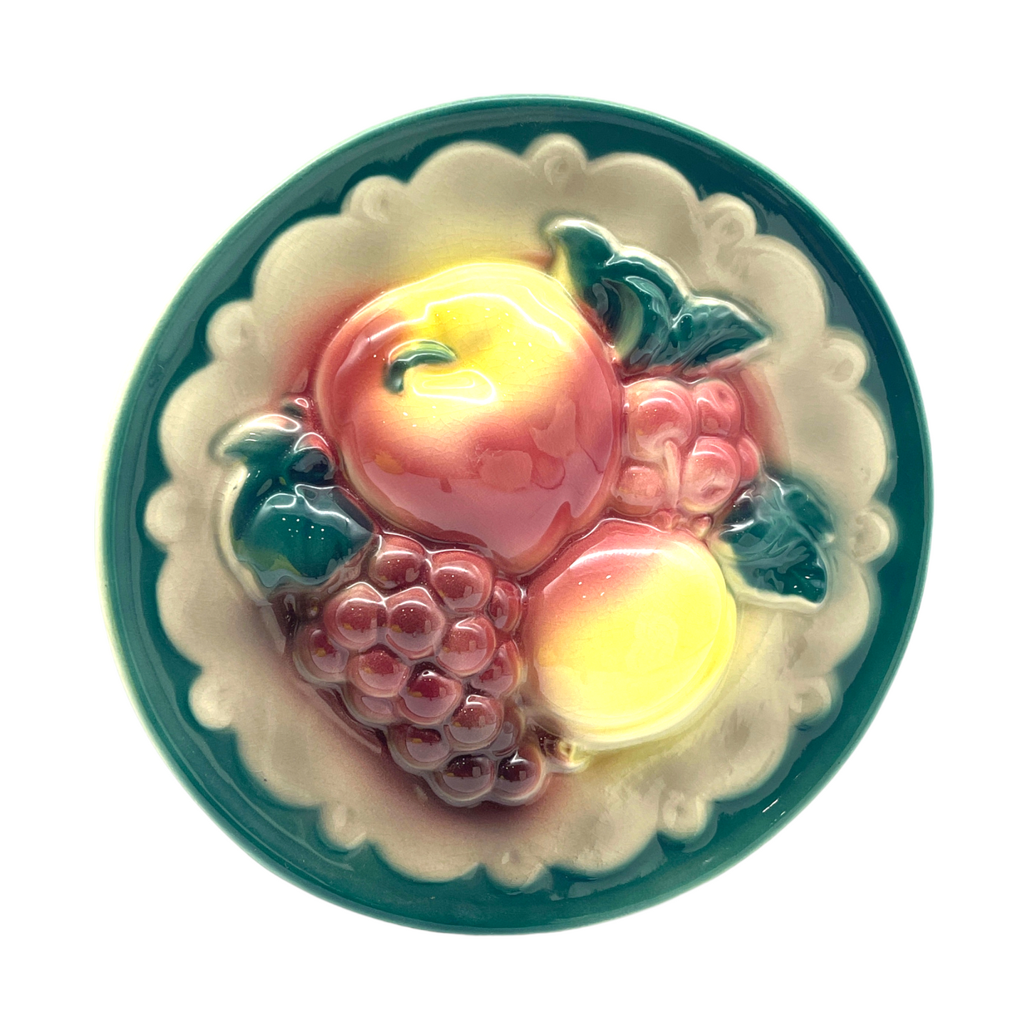 Royal Copley - Fruit Plate Plaque Wall Pocket - 8.5"