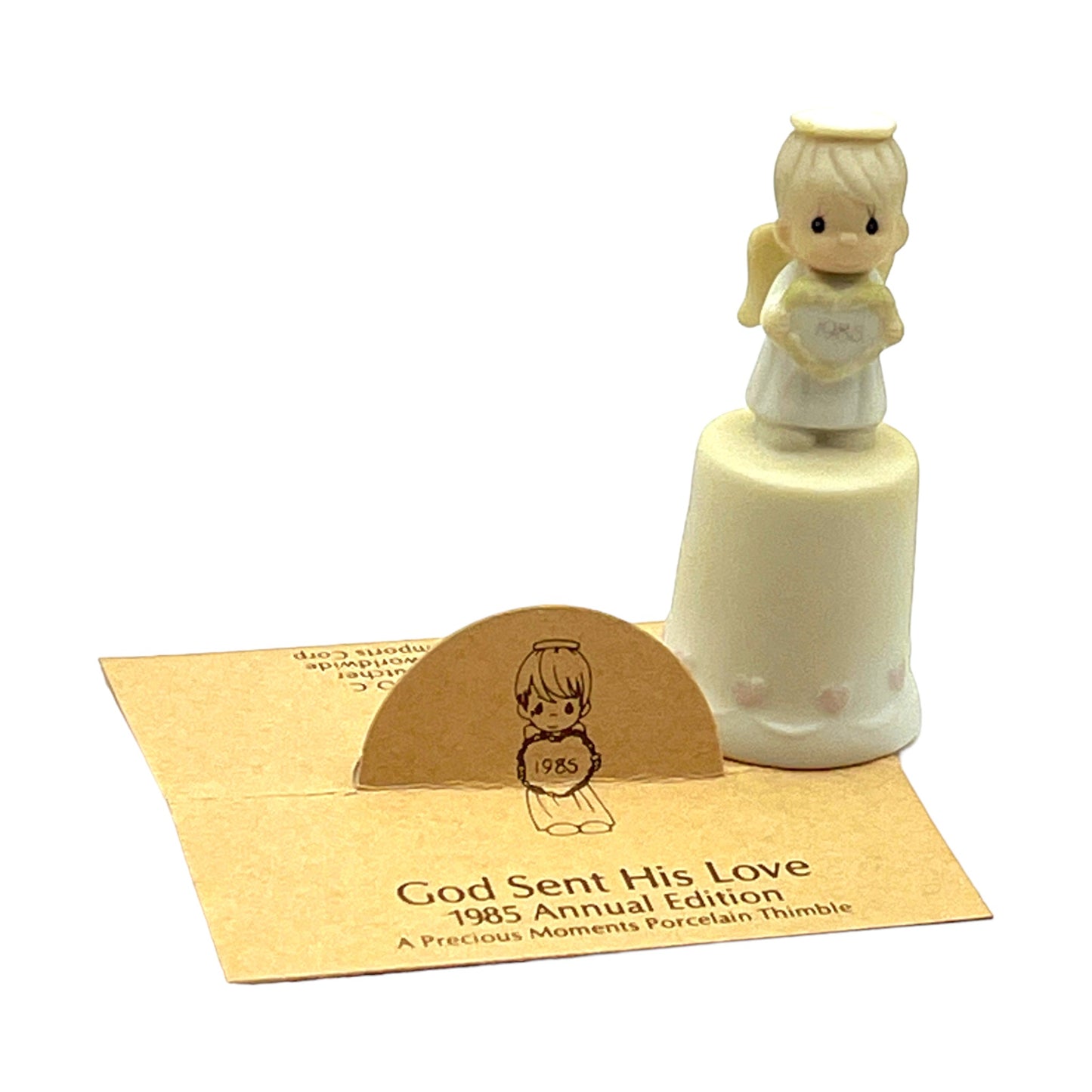 Precious Moments - God Sent His Love - Thimble - 15865 - 1985