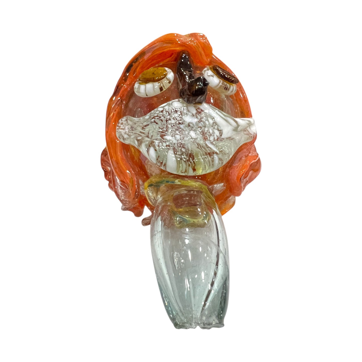 Murano Art Glass - Clown Decanter Brown Bow Tie - 15"