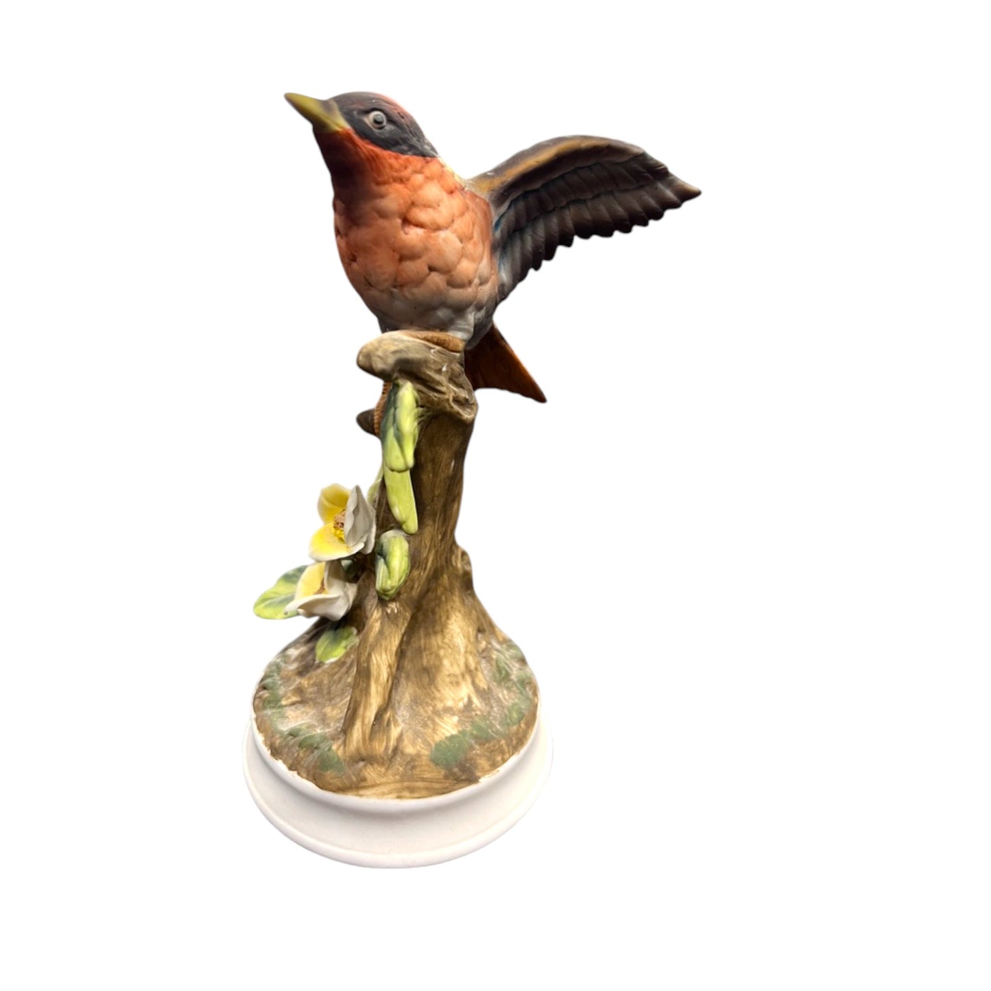 Lefton China - Bird In Tree Branch With Flowers - 7"