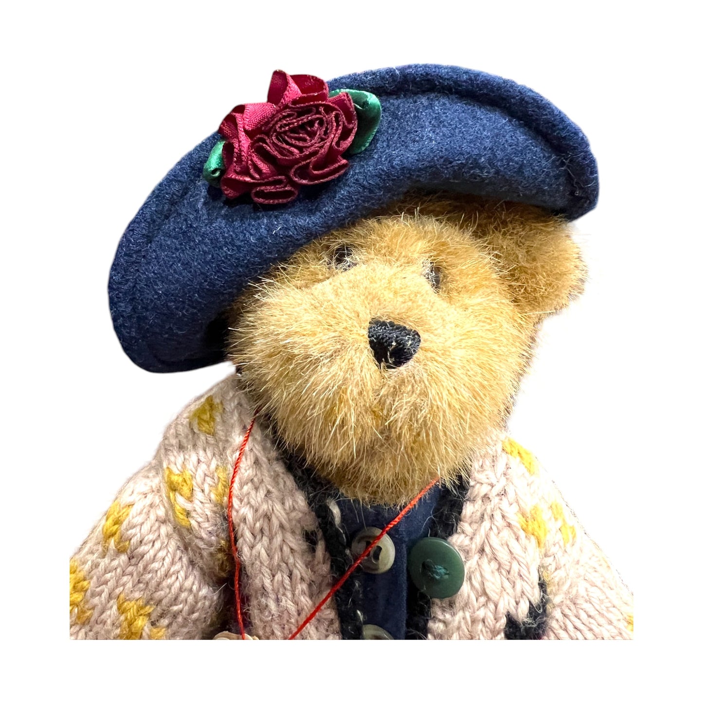 Boyds Bailey & Friends - Blue Hat & Rose - With Tags - 10"