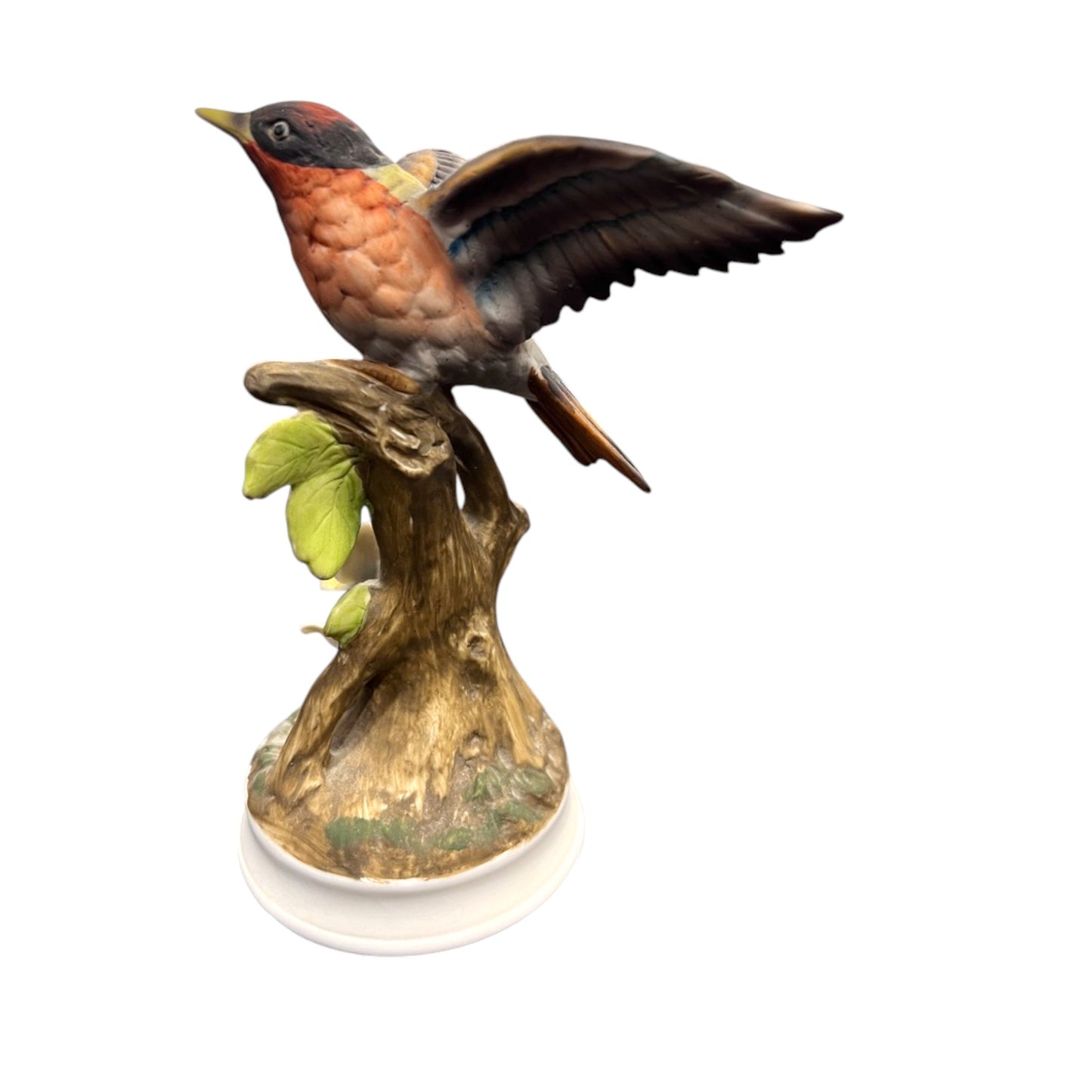 Lefton China - Bird In Tree Branch With Flowers - 7"