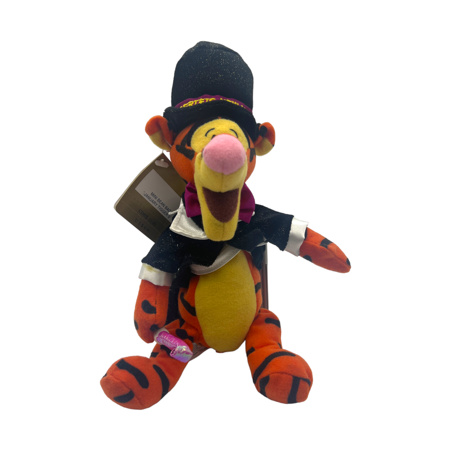 Disney Store - January Tigger Mini Bean Bag - With Tag - 9" - With Tag