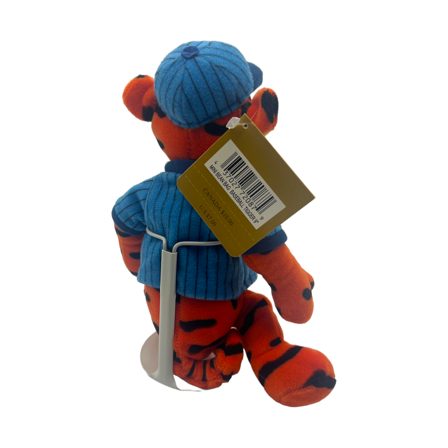 Disney Store - Baseball Tigger Mini Bean Bag - With Tag - 9" - With Tag