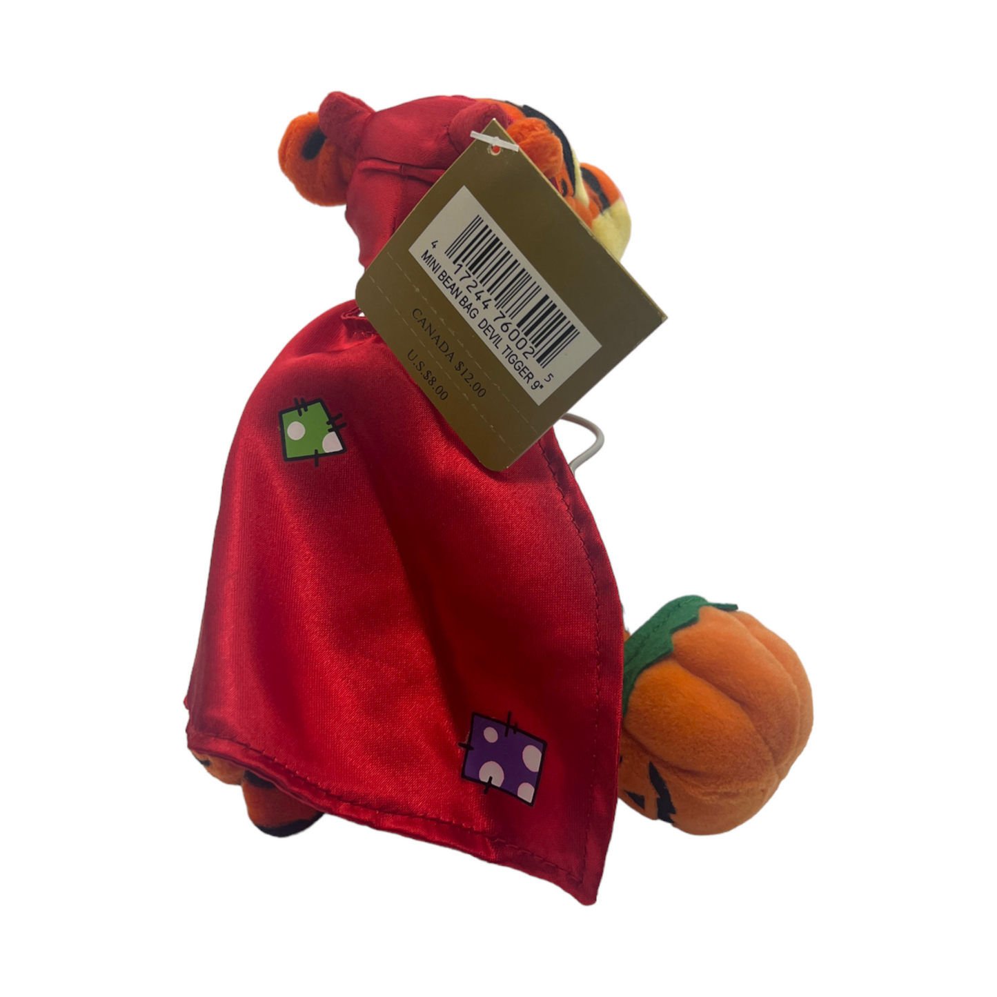 Disney Store - Devil Tigger Mini Bean Bag - With Tag - 9"