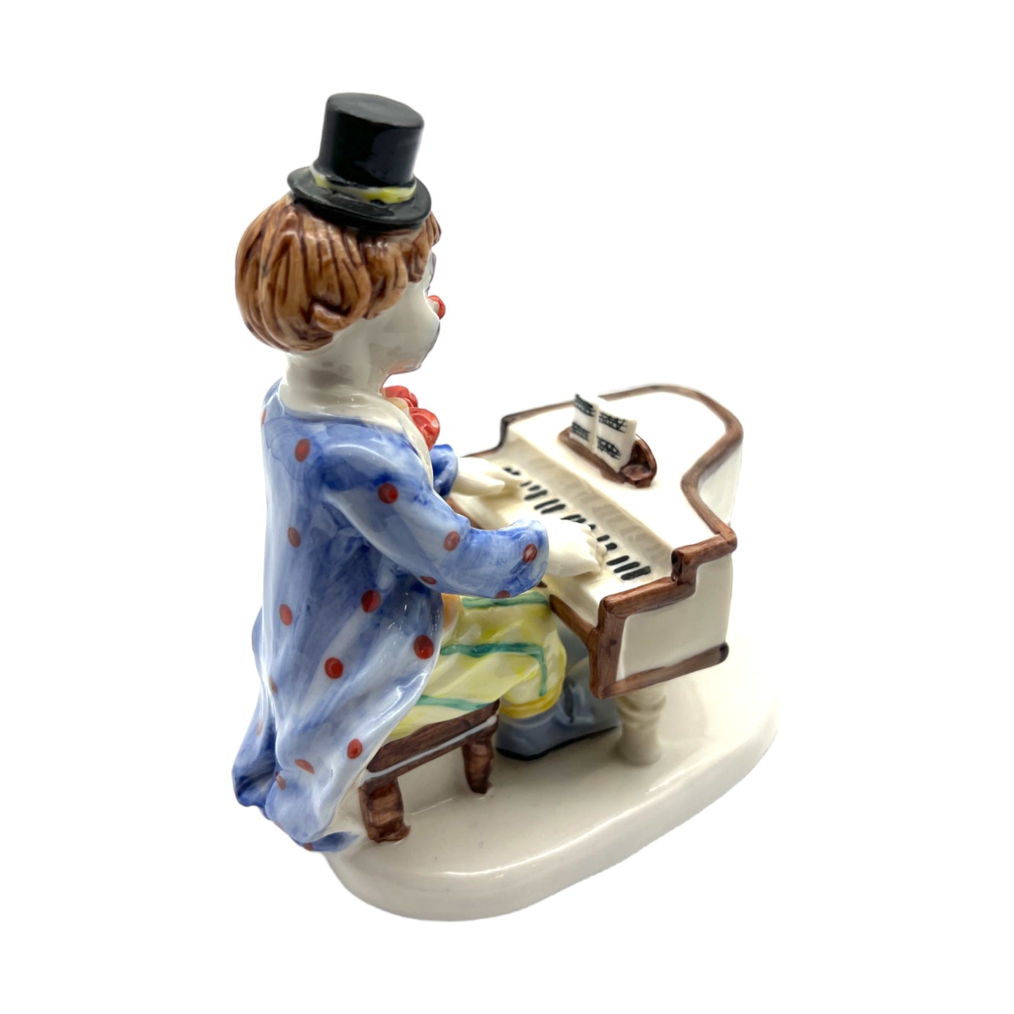 Porcelain - Piano Playing Clown Figure - 6"