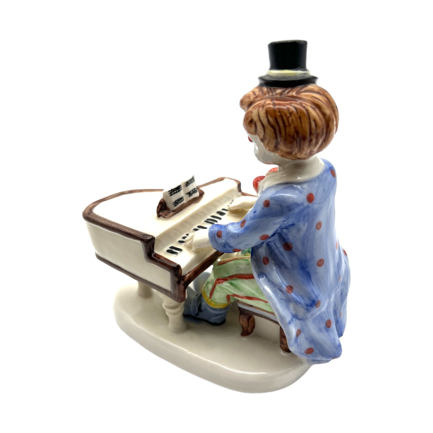 Porcelain - Piano Playing Clown Figure - 6"