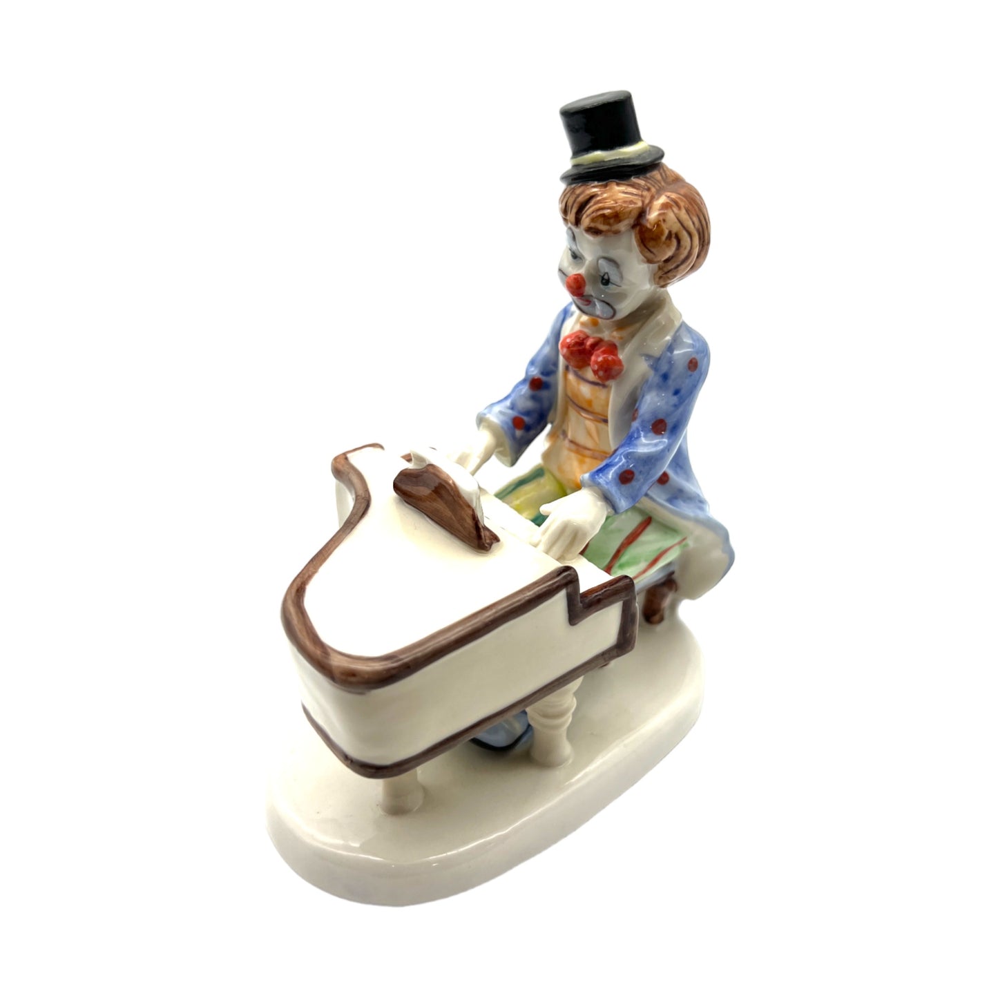Porcelain - Piano Playing Clown Figure - 6"