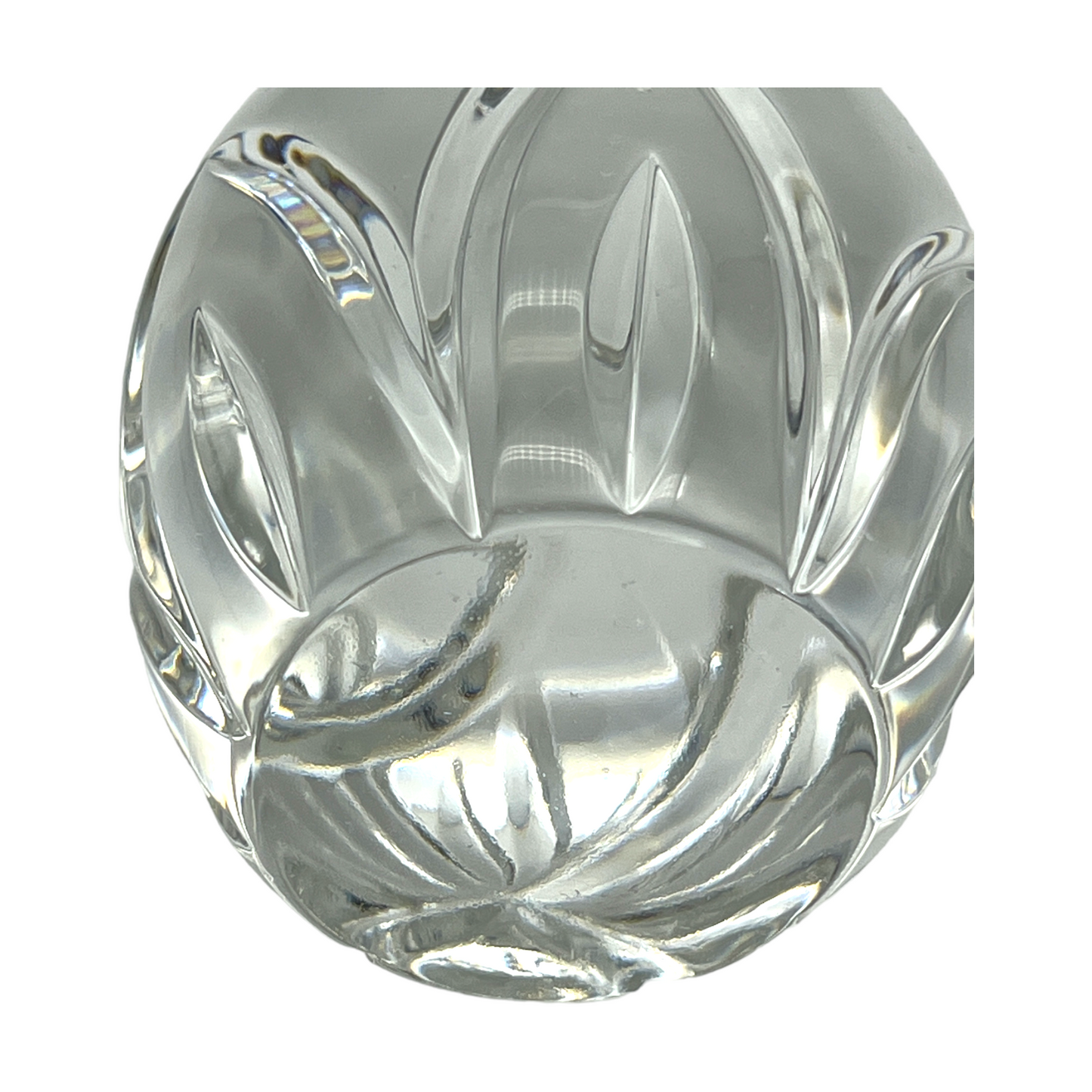 Ethereal Elegance: Crystal Egg Shaped Art Glass Paperweight - 3.25"