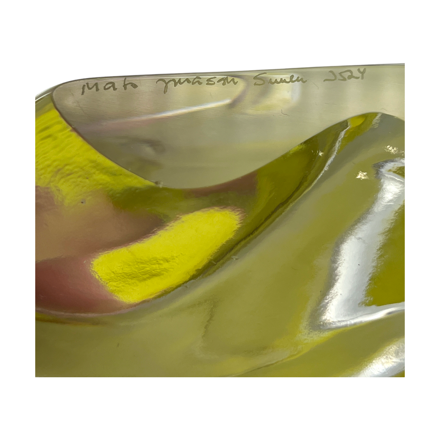 Mats Johasson Sweden Crystal - Dolphin Sculpture - Vintage - Signed - 6"