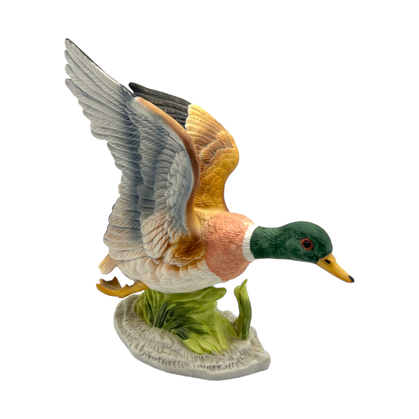 Porcelain Mallard Figurine - Hand Painted - 7"