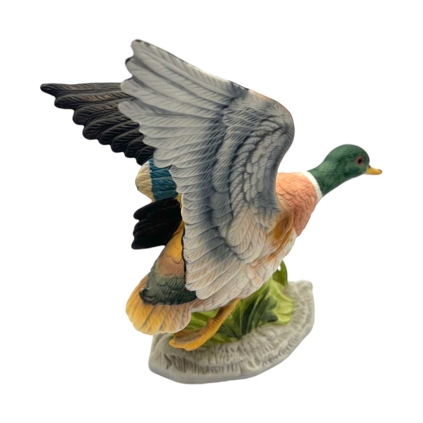 Porcelain Mallard Figurine - Hand Painted - 7"