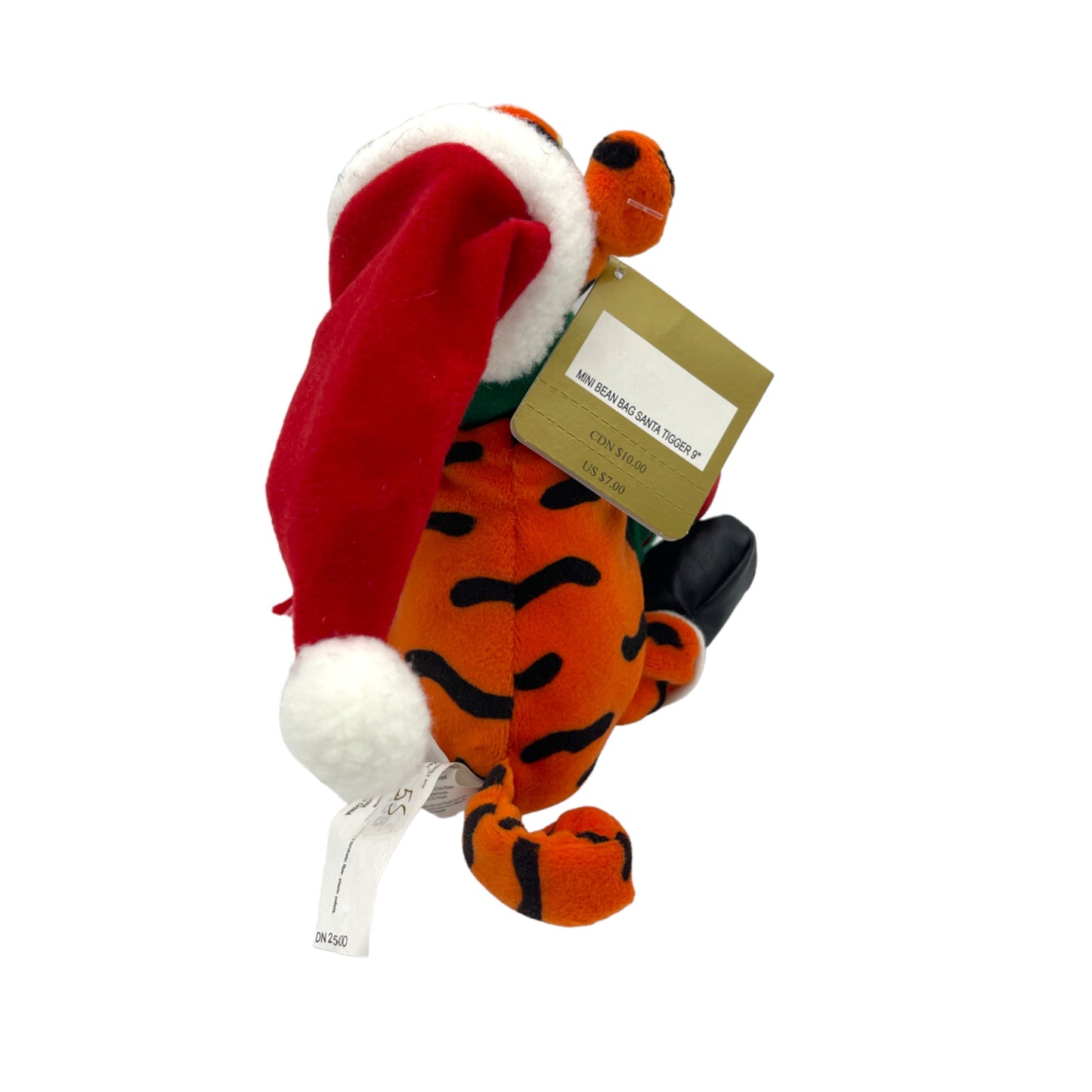 Disney Store - Santa Tigger - Mini Bean Bag - Vintage - 9"