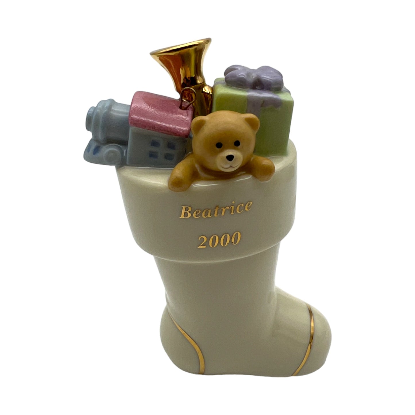 Lenox - Stocking Ornament - Customized "Beatrice 2000" - 4"
