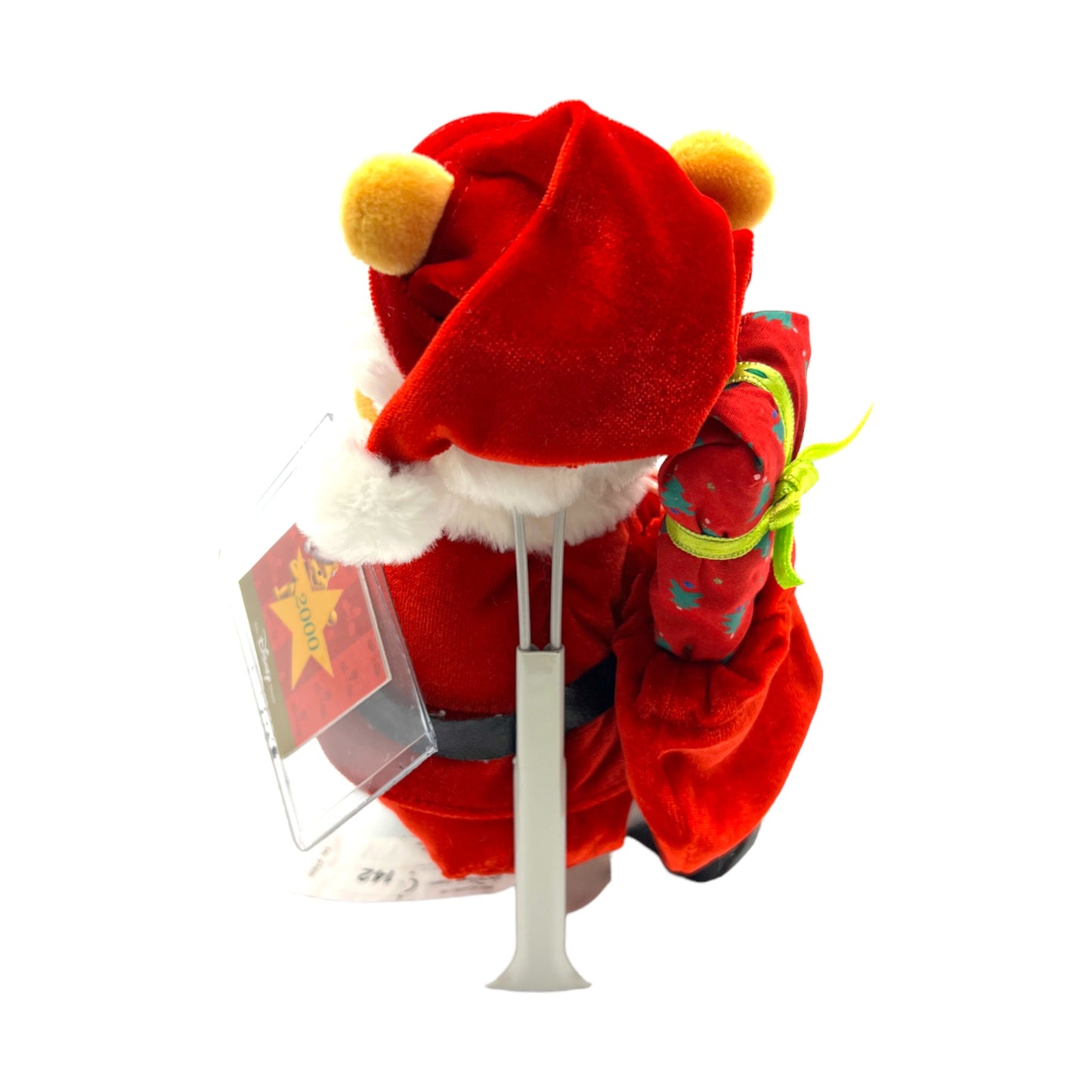 Disney Store - Santa Pooh Mini Bean Bag - Christmas - With Tag - 8"