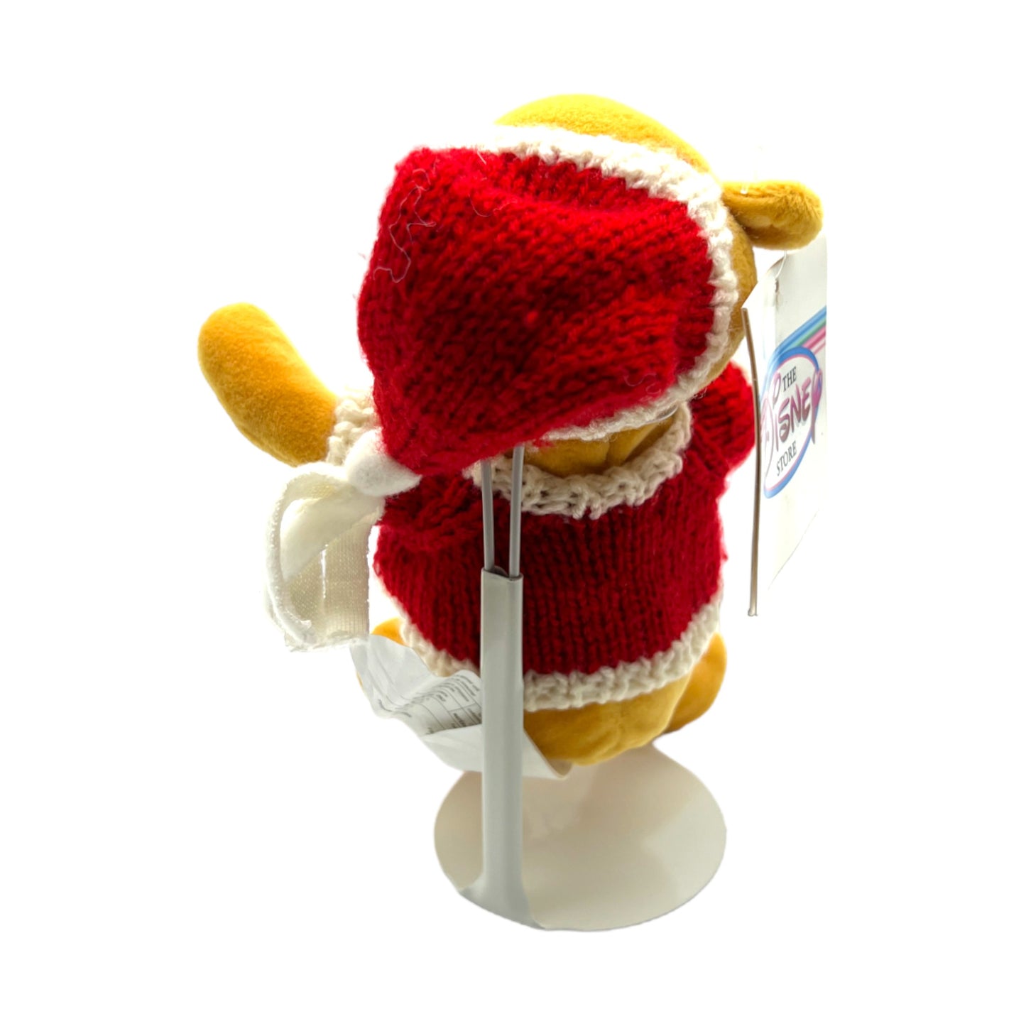 Disney Store - Winter Sweater Pooh Mini Bean Bag - "Christmas" - With Tag - 8"