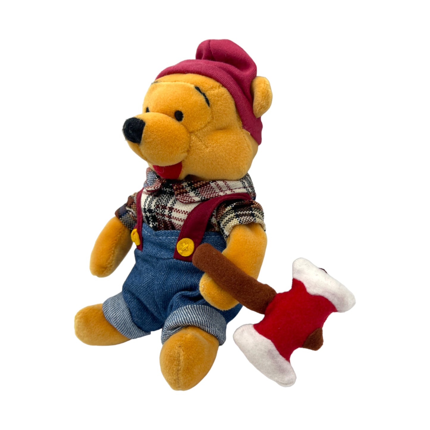 Disney Store - Flannel Pooh - Vintage - 8"