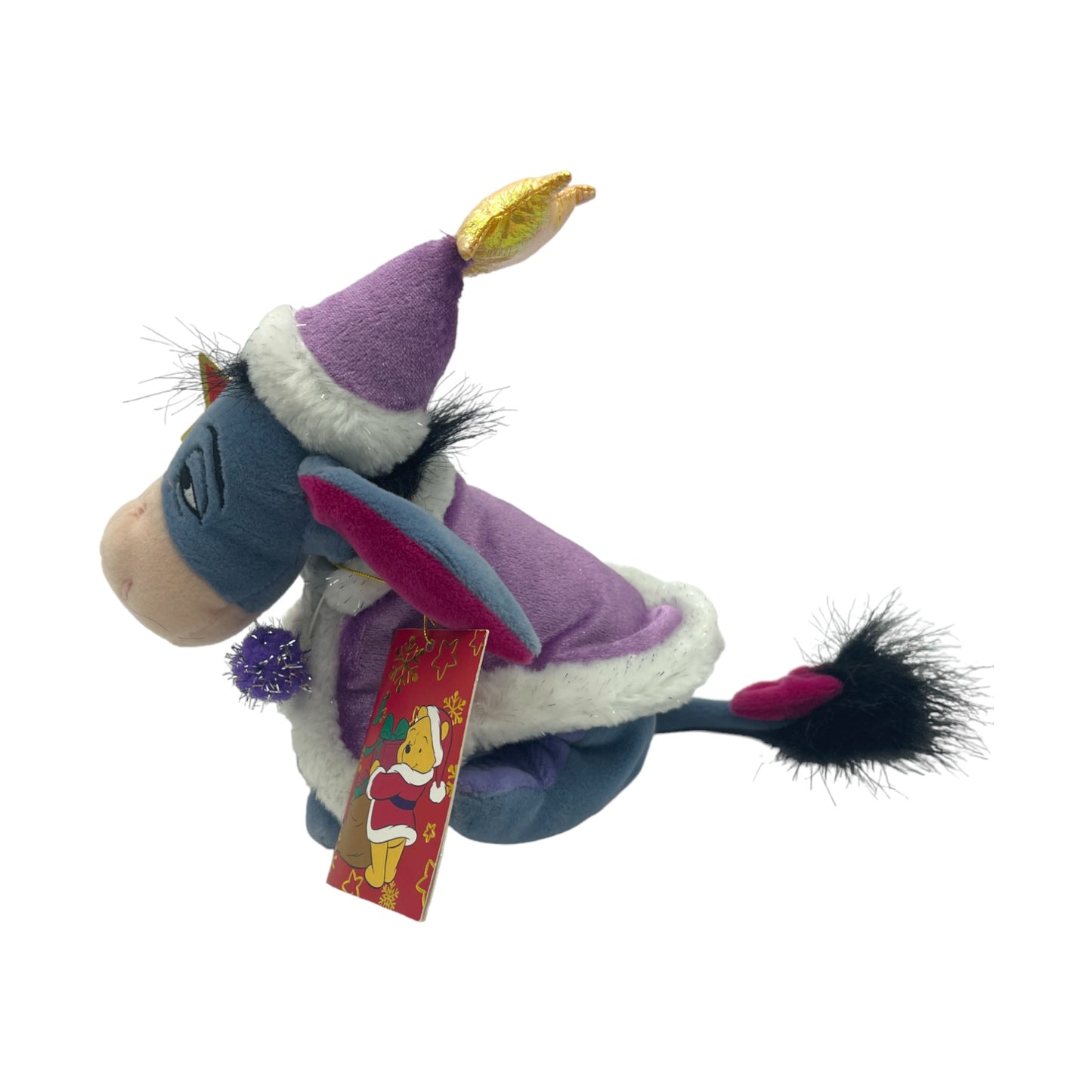 Disney Store London - Tinsel Eeyore - With Tag - Vintage - 8"