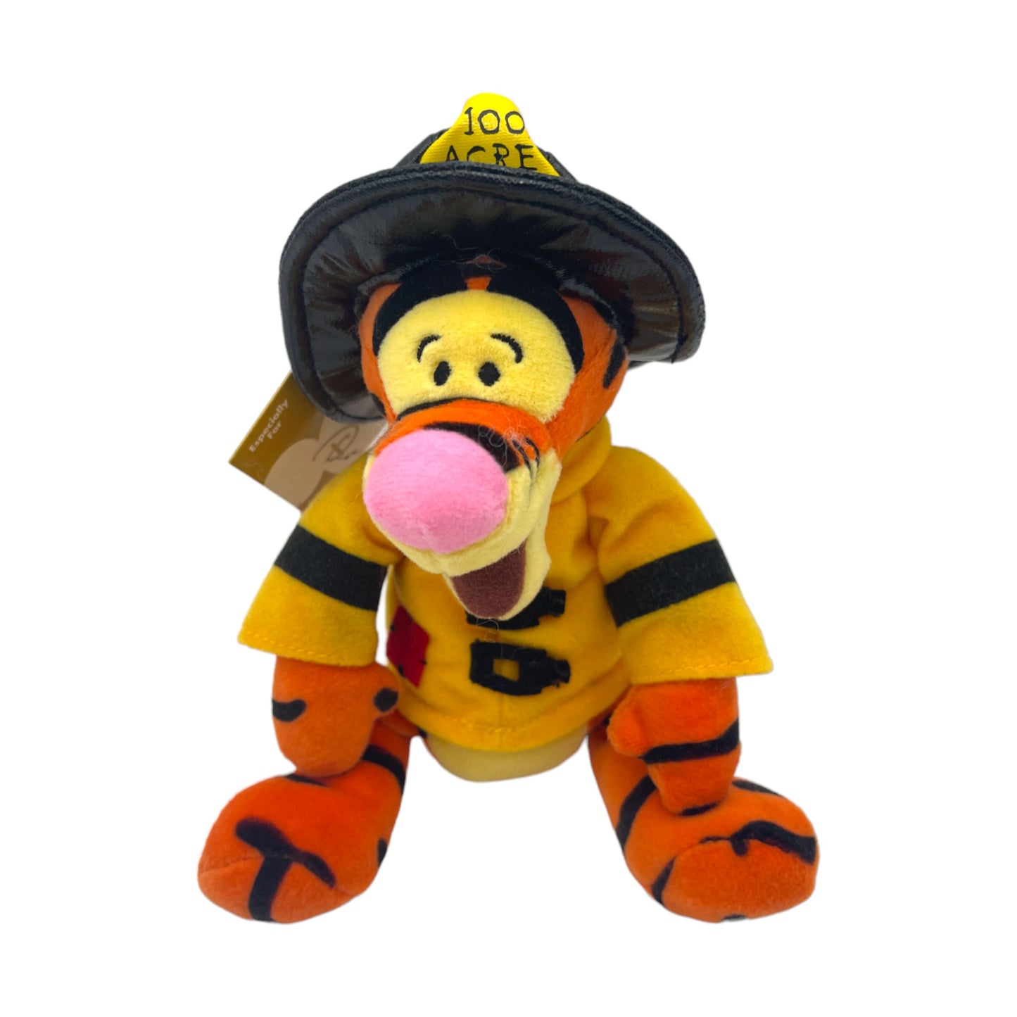Disney Store - Fireman Tigger - Mini Bean Bag - Vintage - 8"