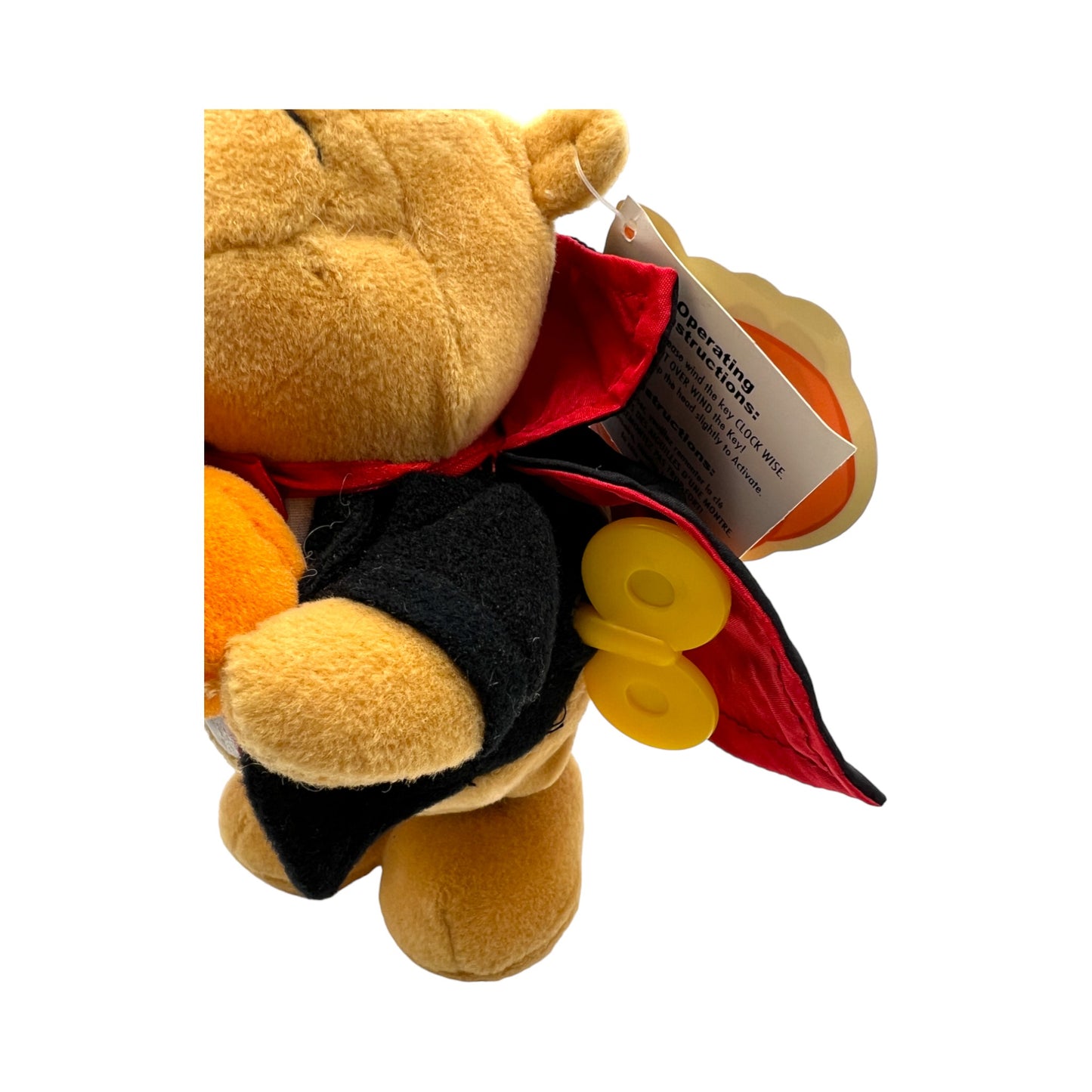 Disney Store - Halloween Hippity Hop Vampire Pooh Wind Up Plush - Vintage - 6"