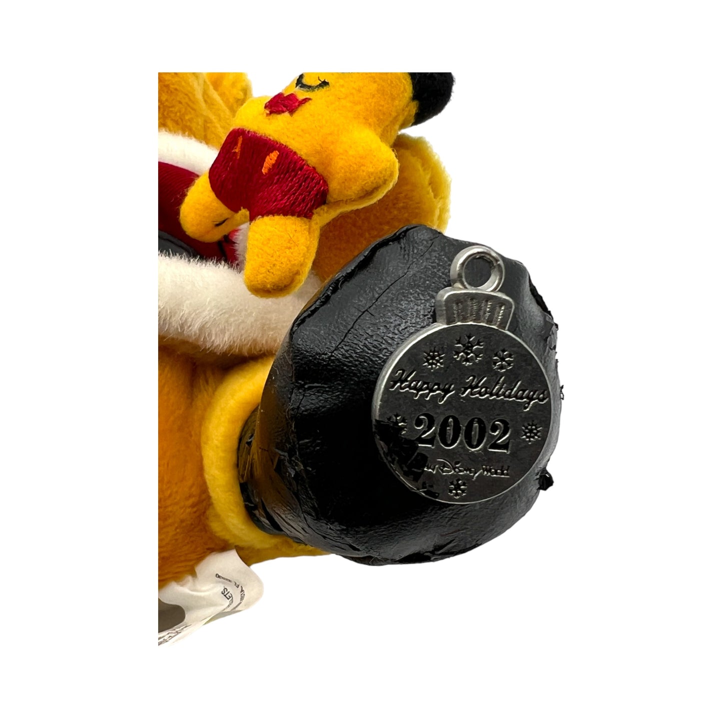 Theme Park Edition - 2002 Santa Pooh Bean Bag - Vintage - 8"