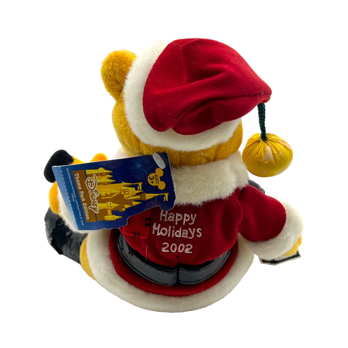 Theme Park Edition - 2002 Santa Pooh Bean Bag - Vintage - 8"