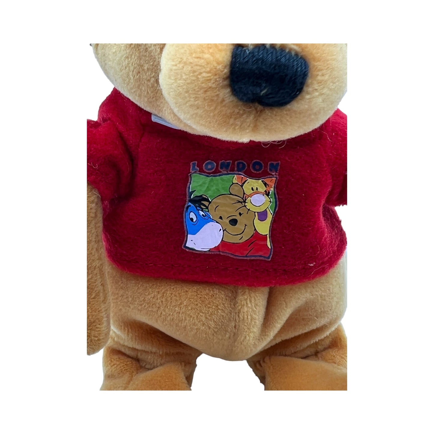Disney Store - London Pooh Bean Bag Plush - Vintage - 8"