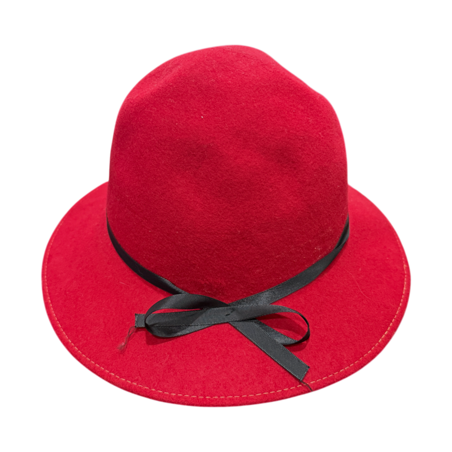 Astre - Red Fedora - 100% Wool Hat - Vintage Elegance