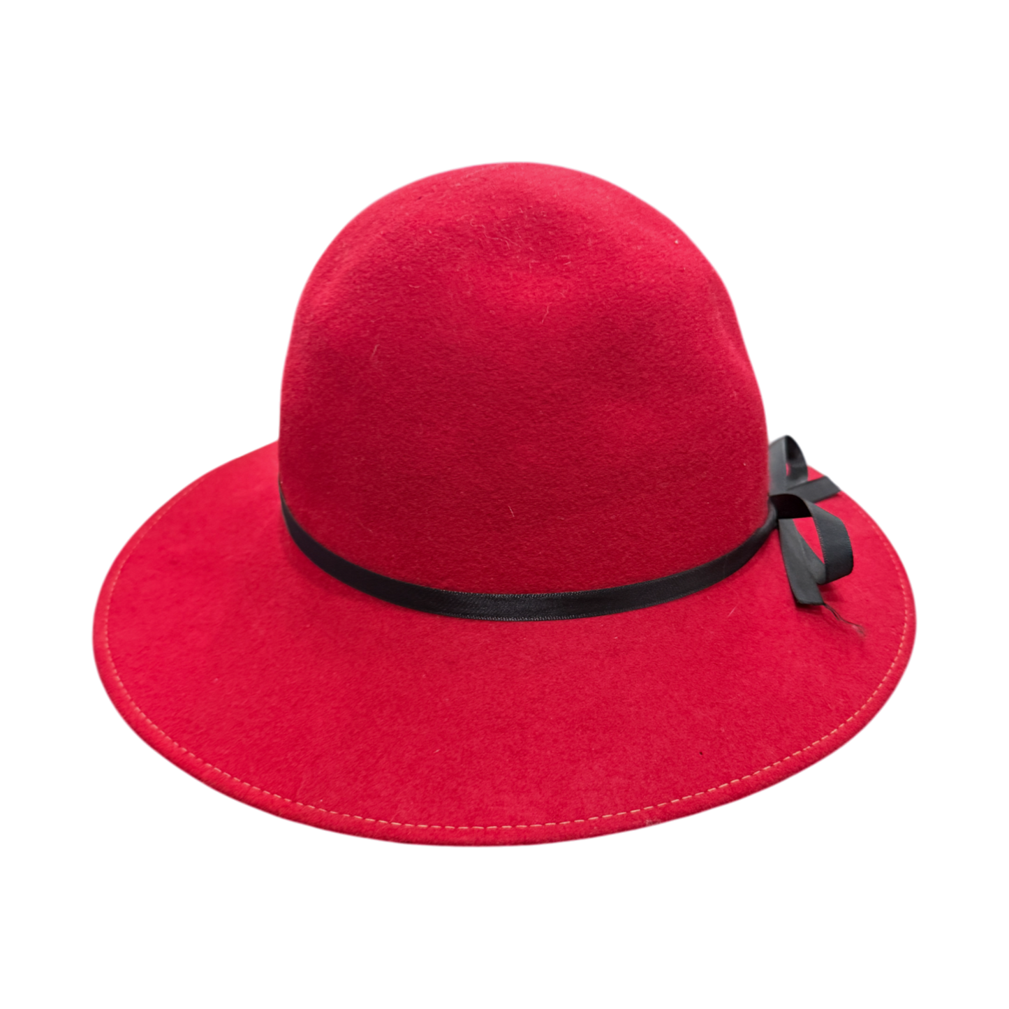 Astre - Red Fedora - 100% Wool Hat - Vintage Elegance