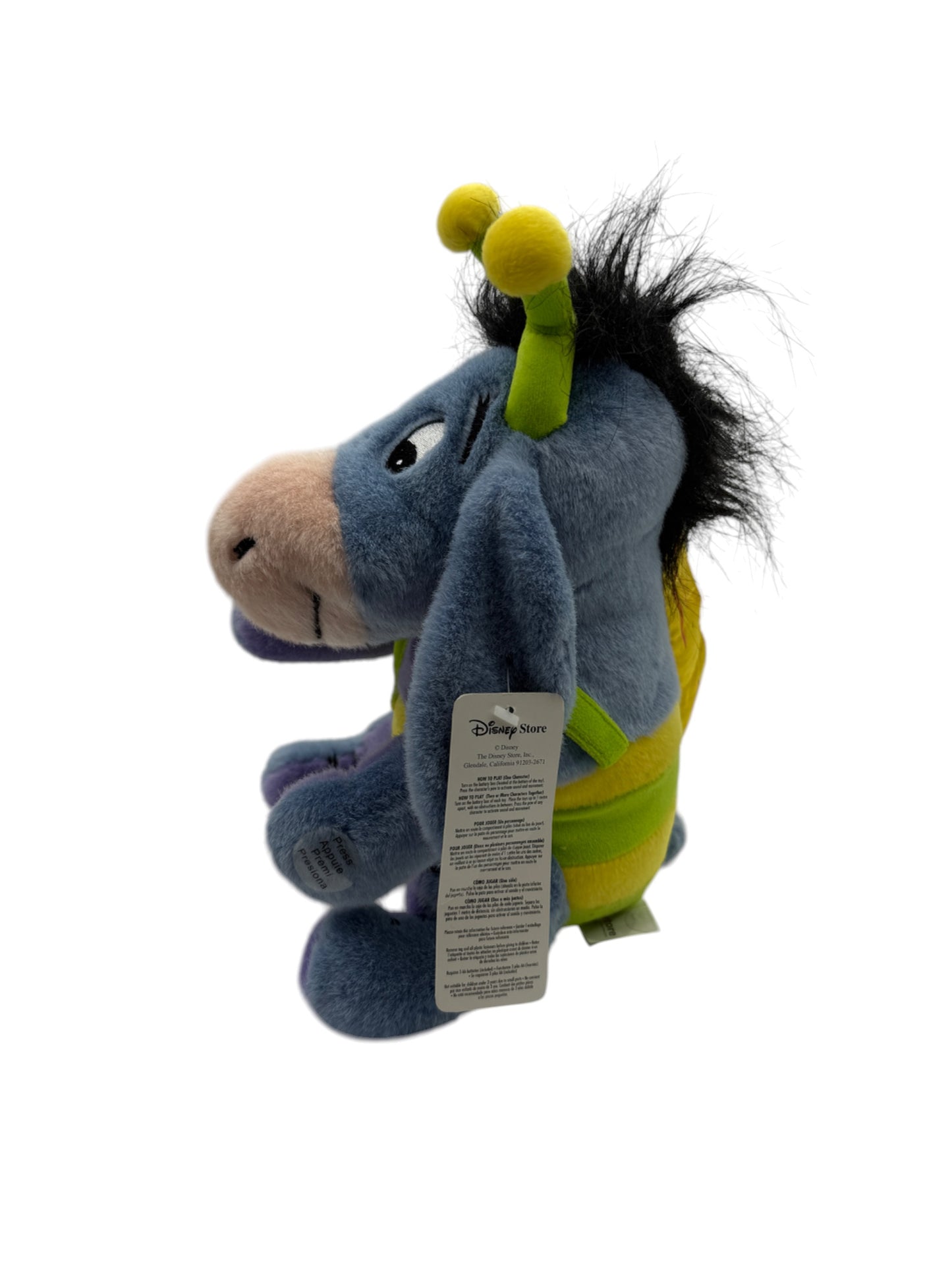 Disney Store - Musical Eeyore Plush Butterfly Easter Interactive - 12"