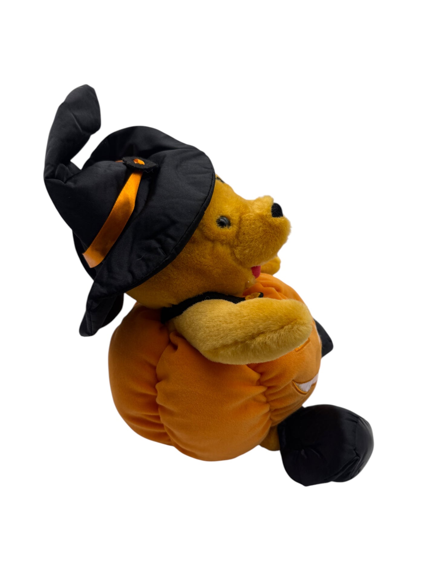 Disney Store - Winnie The Pooh Mechanical Halloween Pumpkin Plush - 12"