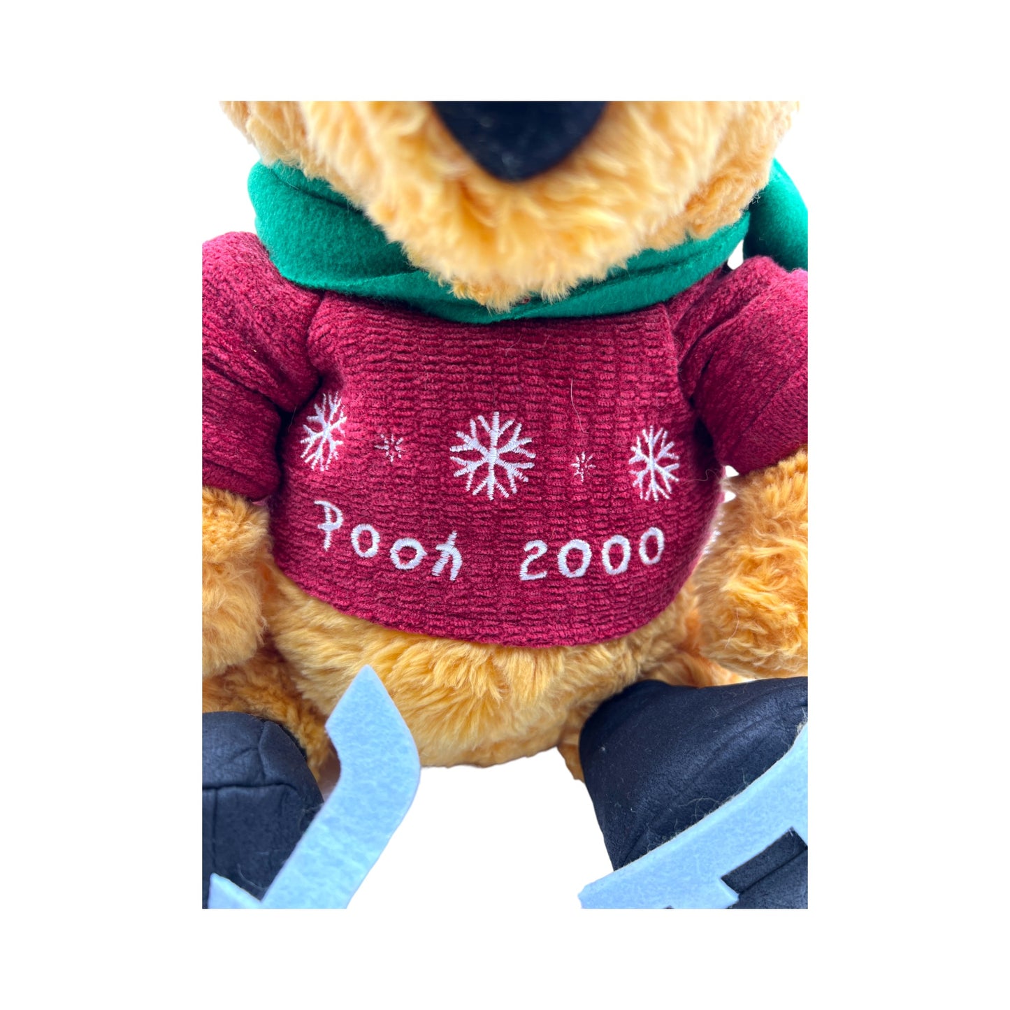 Disney Store - 2000 Christmas Skating Pooh - Vintage - 14"