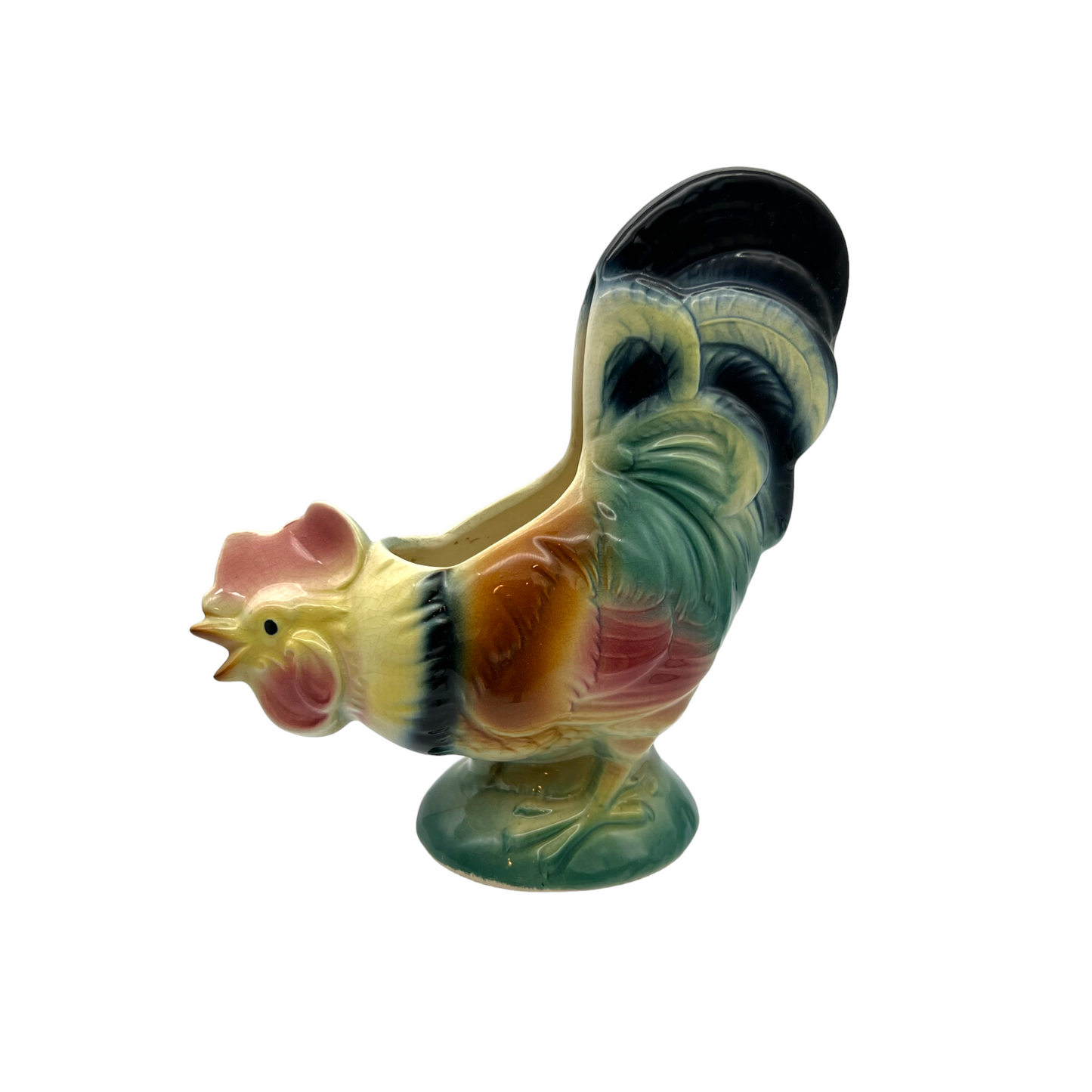 Royal Copley - Rooster Planter - 8"
