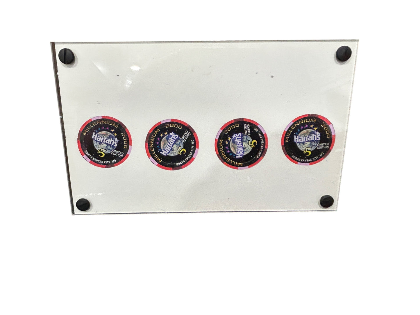 Harrah's - Legends of Entertainment - Millennium 2000 $5 Chip Series - BURNS, DIETRICH, DAVIS JR, CHANNING - 8"