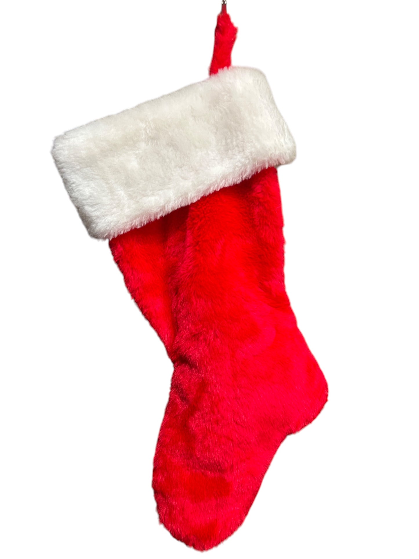 Santa’s Best - Mouse Plush Christmas RED Stocking Mouse in Pocket - Vintage - 16"