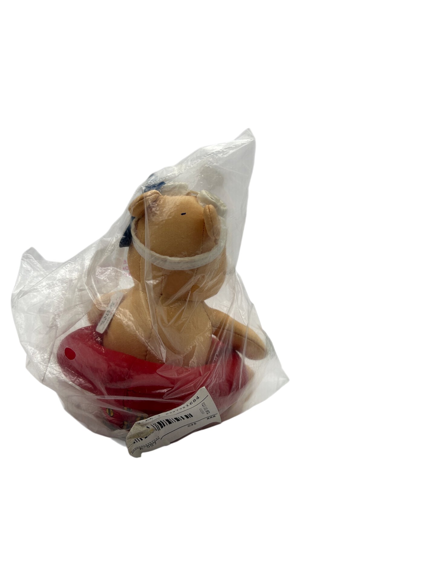 Disney Store - Winnie the Pooh - Pooh Bear Neoprene Swimming Mini Bean Bag - New W Tag - Vintage - 8"