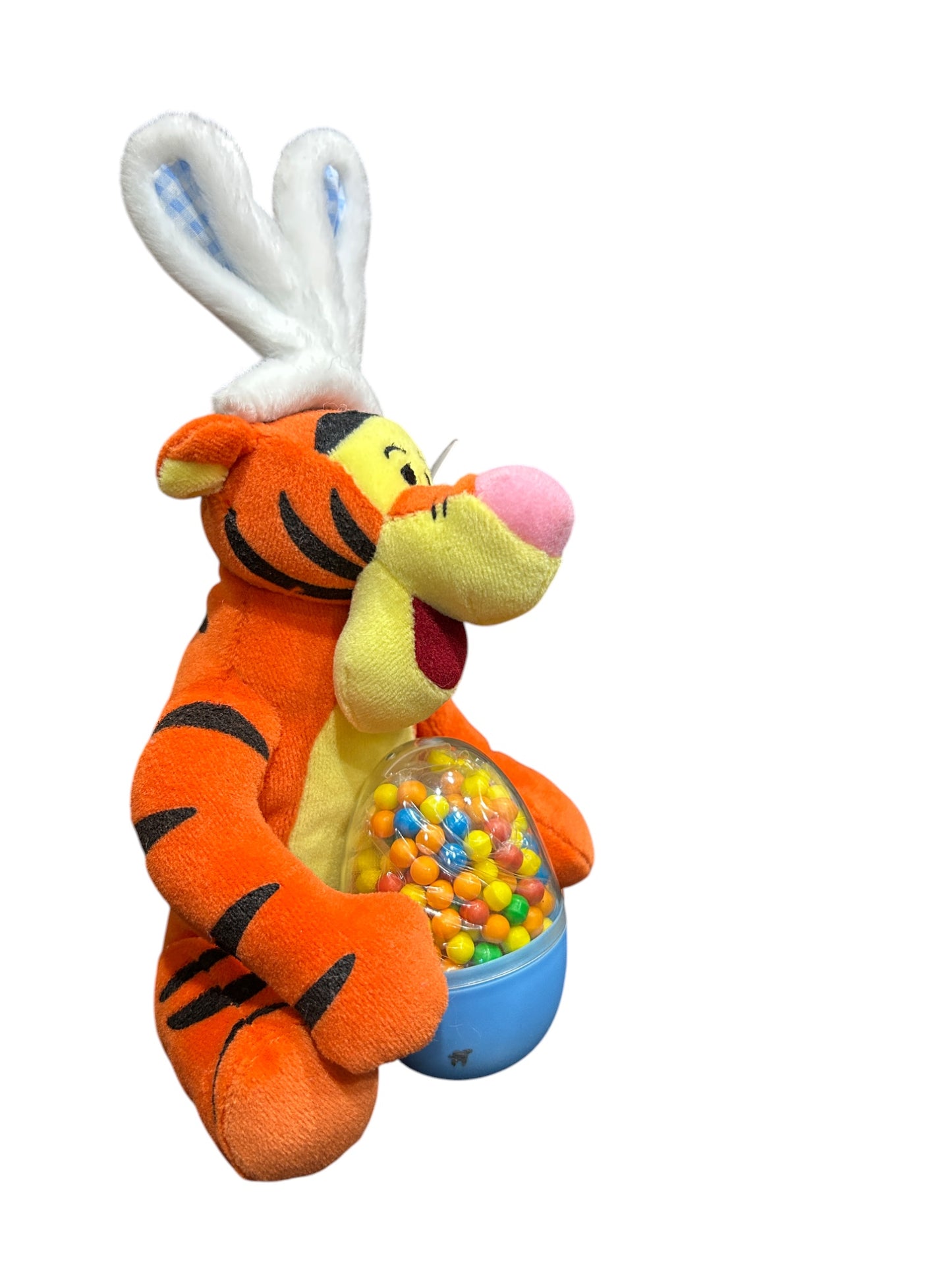 Disney Store - Winnie the Pooh - Tigger Easter Bunny Plush With Candy Basket Egg Y2K - Mini Bean Bag - 9"