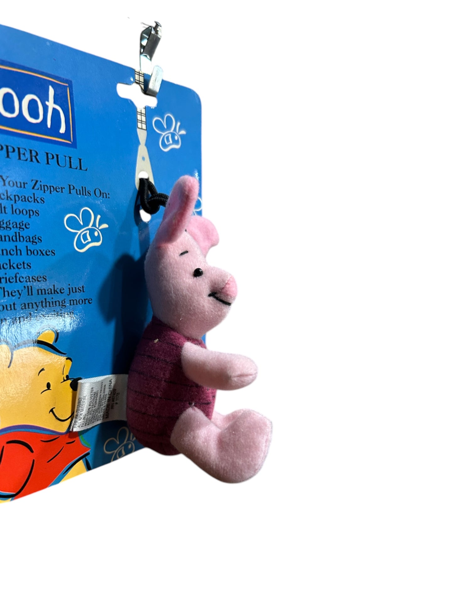 Disney - Winnie the Pooh - Piglet 3" Backpack Zipper Pull Plush NWT Easter Gift - With Tag - Vintage - 3"