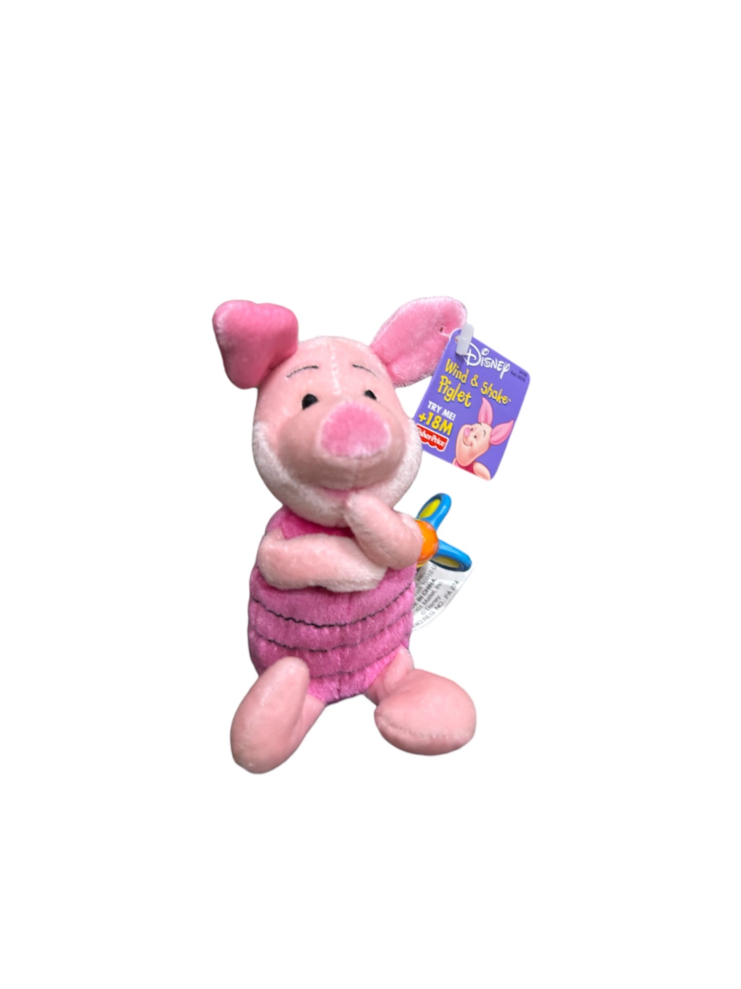 Disney - Winnie the Pooh - Wind and Shake Piglet - with Tags - Mini Bean Bag - 4.5"