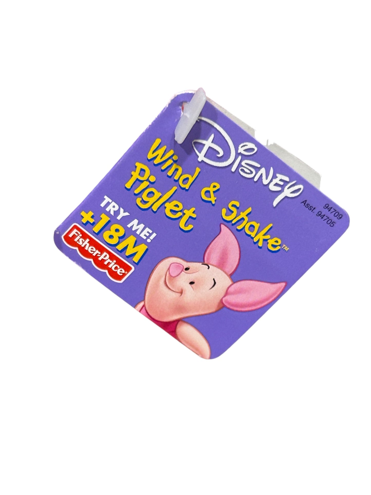 Disney - Winnie the Pooh - Wind and Shake Piglet - with Tags - Mini Bean Bag - 4.5"