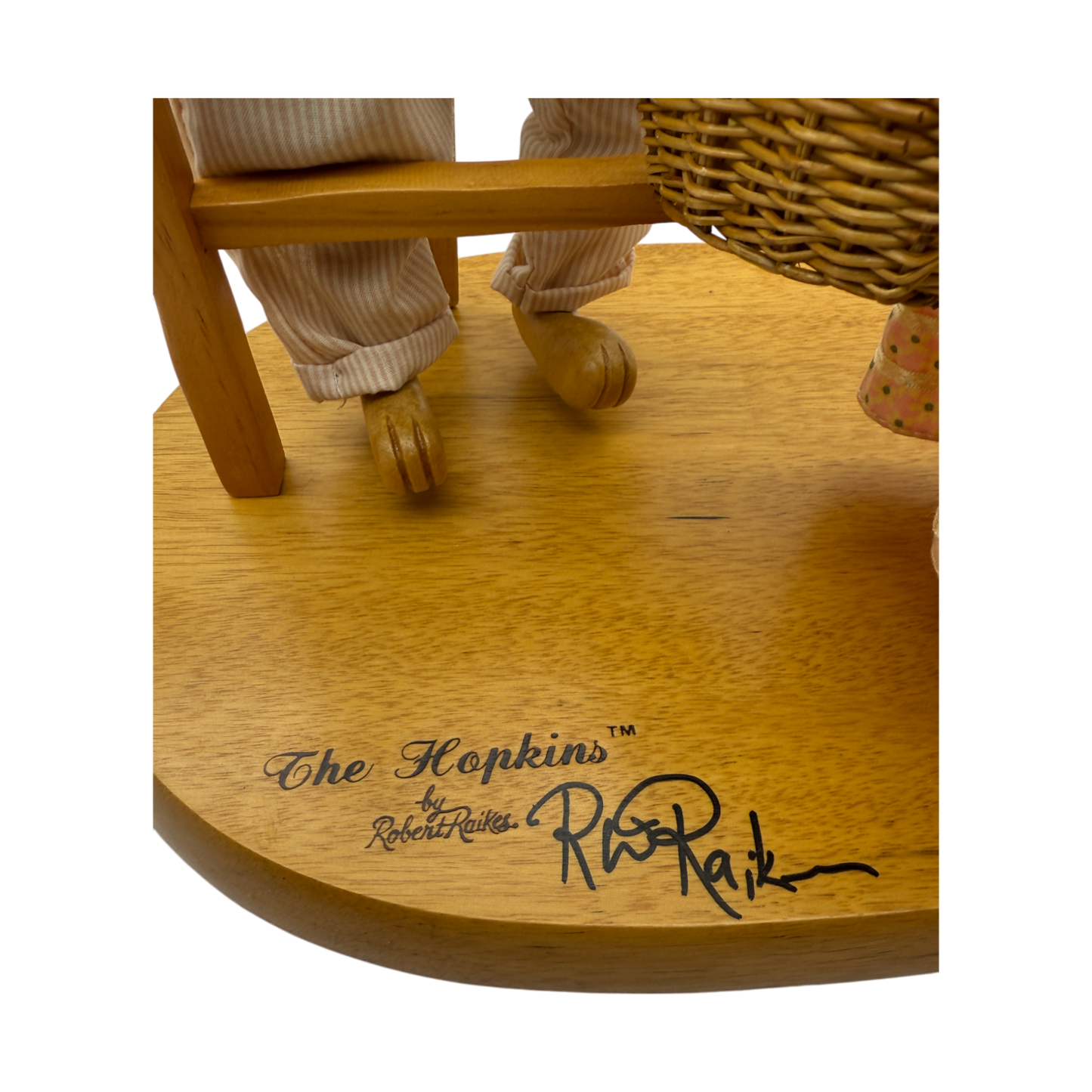 Raikes Bears - Wood Face - The Hopkins 5990/8004 - Hand Signed - 12"