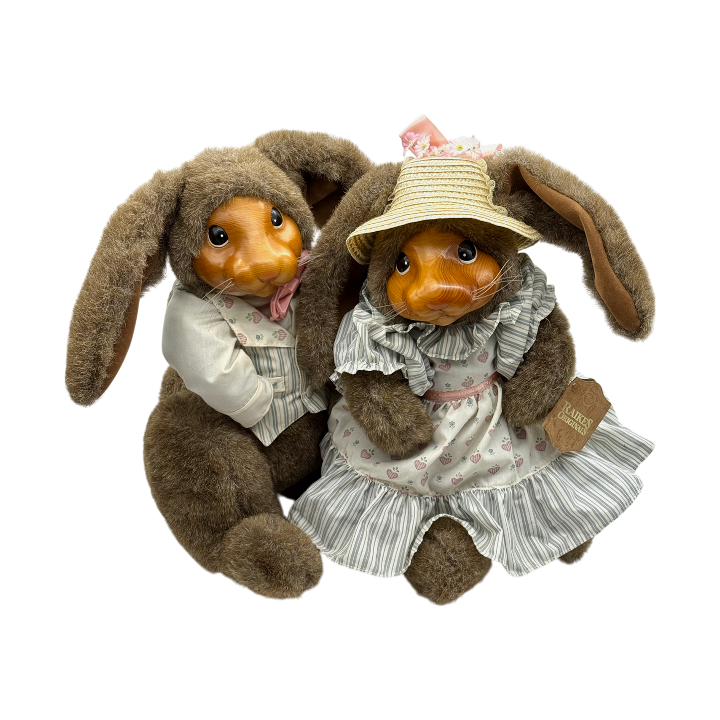 Raikes Bears - Wood Faced Rabbit - Jill & Andrew - Limited To 5000 - 18"
