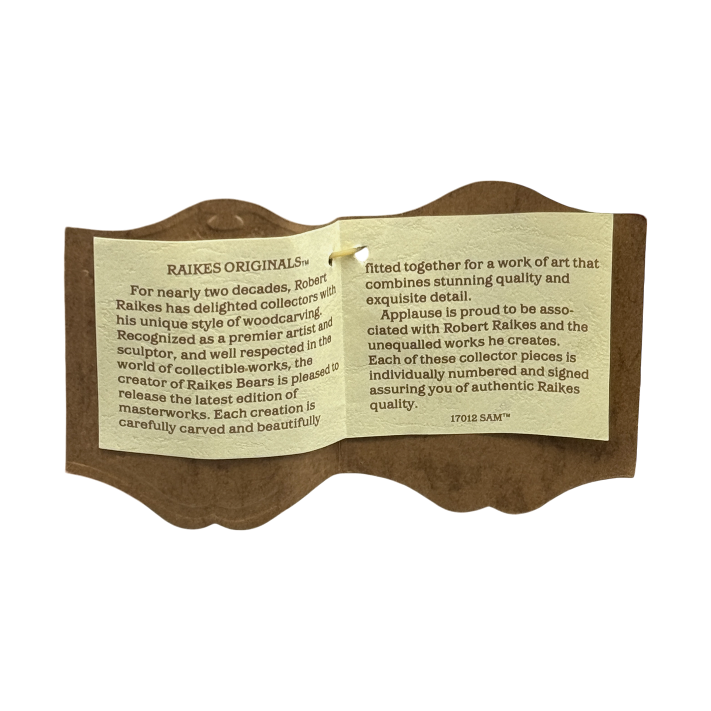 Raikes Bears - Wood Faced Beaver- Sam 17012 - #3274/5000 - Jointed - 15"