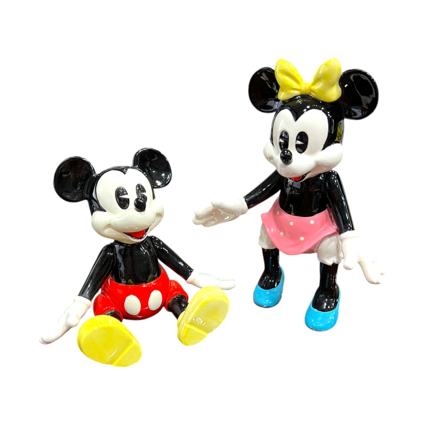 Walt Disney - Schmid - Micky & Minnie Mouse Music Box Figurine - 8"