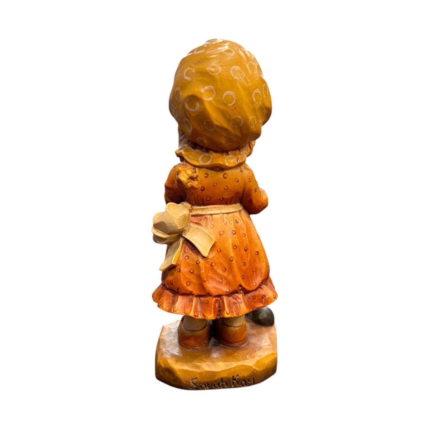 ANRI Woodcarving - Sara Kay Helping Mother - #1455 - Signed - 7"