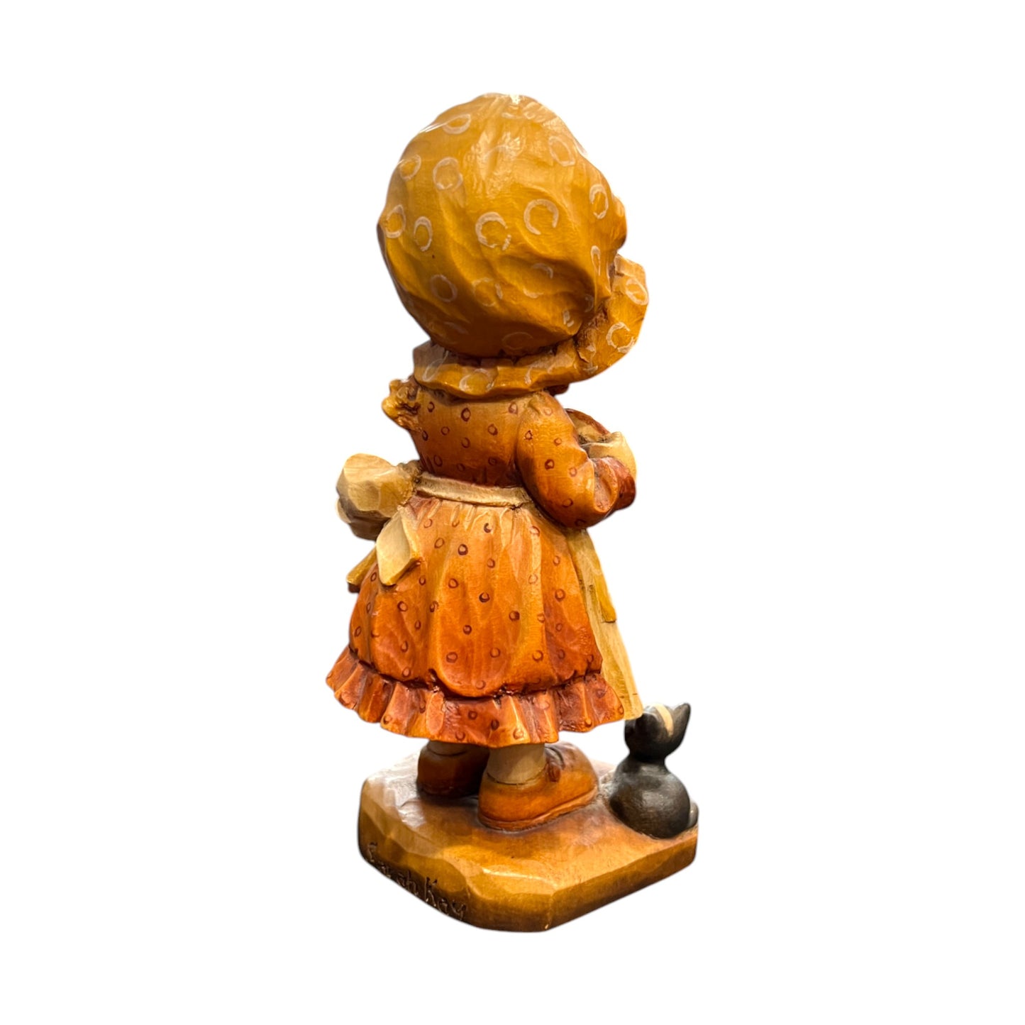 ANRI Woodcarving - Sara Kay Helping Mother - #1455 - Signed - 7"