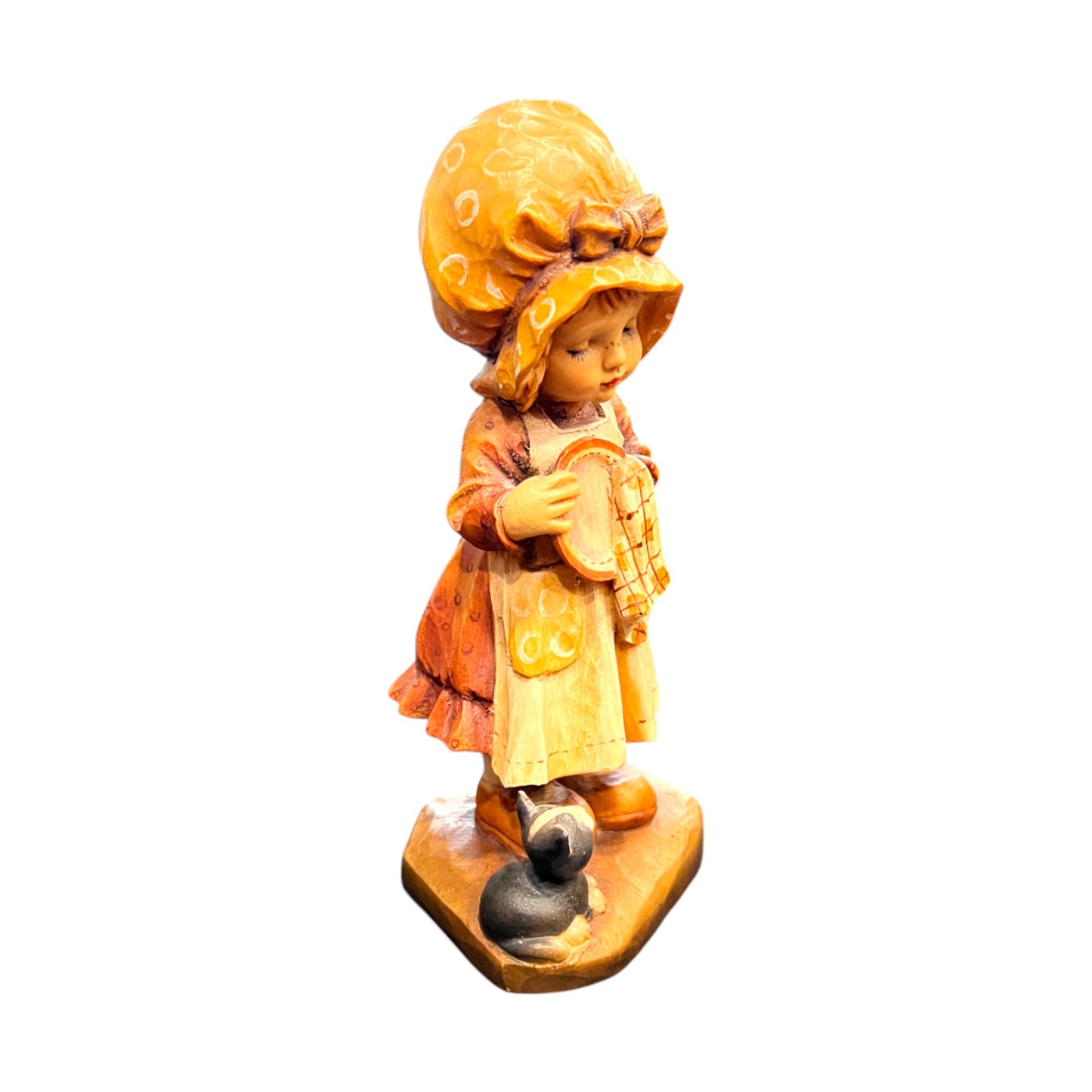 ANRI Woodcarving - Sara Kay Helping Mother - #1455 - Signed - 7"