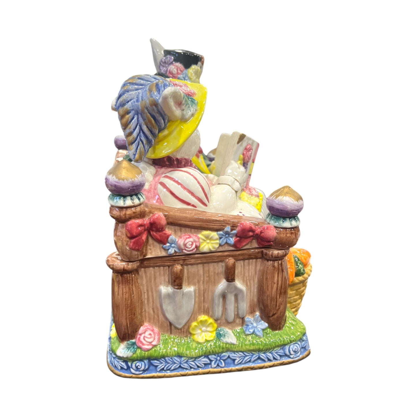Fitz & Floyd - Omnibus - Cookie Jar Rabbits In Love, Garden Beach - 1996 - 10"